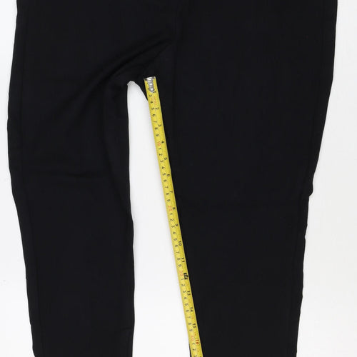 Marks and Spencer Women Black Size 18 Regular Straight Trousers