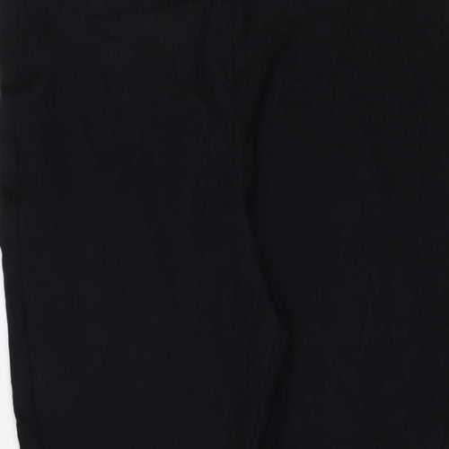 Marks and Spencer Women Black Size 18 Regular Straight Trousers