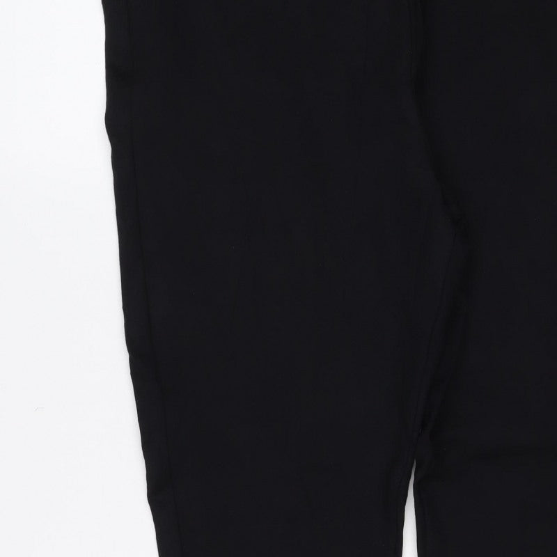 Marks and Spencer Women Black Size 18 Regular Straight Trousers