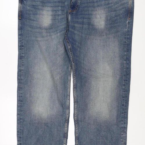 Marks and Spencer Men’s Blue Straight Fit Jeans W34 L29 Stretch Denim