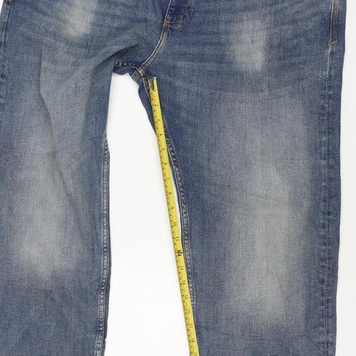 Marks and Spencer Men’s Blue Straight Fit Jeans W34 L29 Stretch Denim