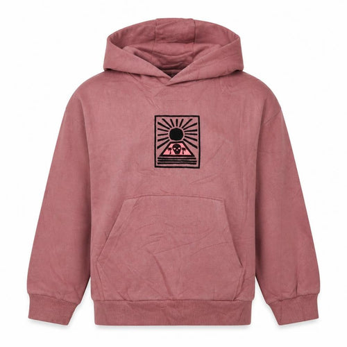 M&S Girls Pink 7-8 Years Pullover Hoodie Graphic Print Pocket