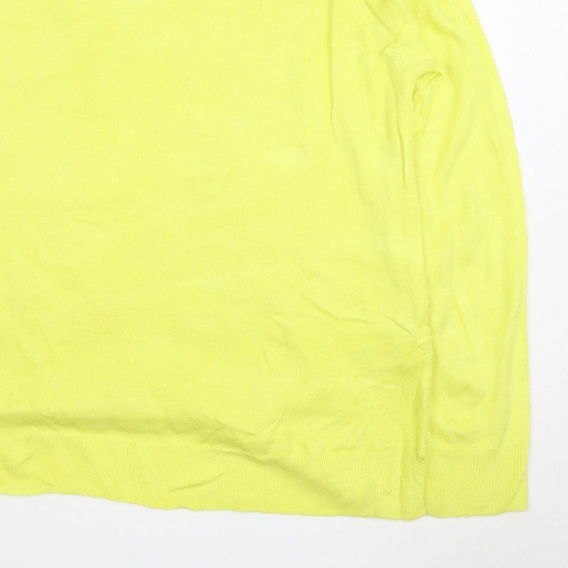 Marks and Spencer Women Yellow Size 16 Crew Neck Lightweight Jumper