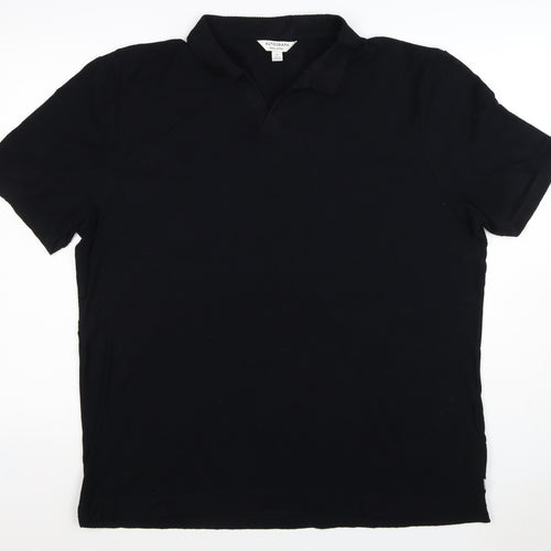 Autograph Men’s Black XL Pure Cotton Short Sleeve Polo Shirt