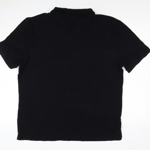 Autograph Men’s Black XL Pure Cotton Short Sleeve Polo Shirt