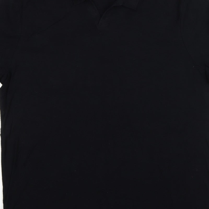 Autograph Men’s Black XL Pure Cotton Short Sleeve Polo Shirt
