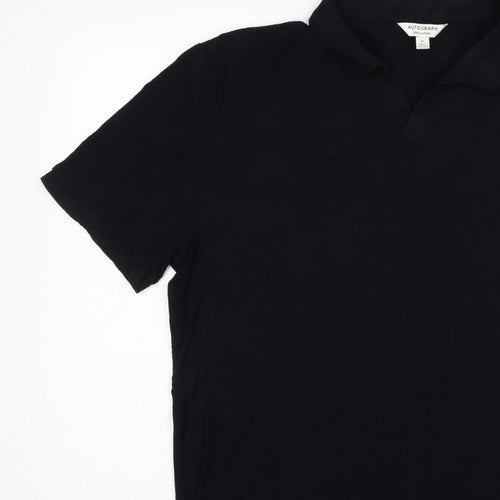 Autograph Men’s Black XL Pure Cotton Short Sleeve Polo Shirt