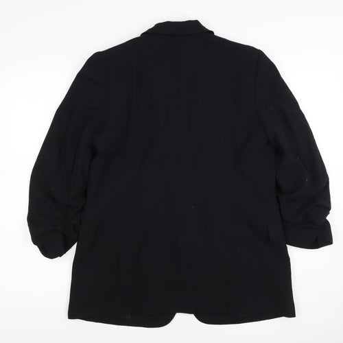 M&S Collection Women’s Black UK 12 Long Lined Notch Lapel Blazer