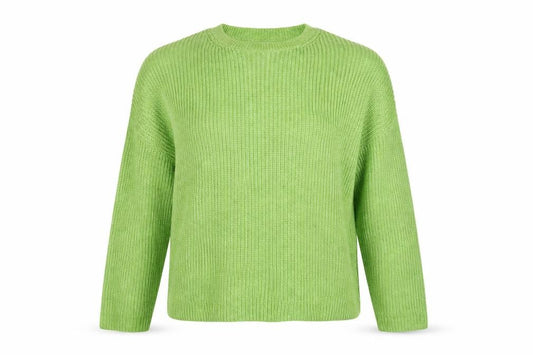 Marks and Spencer Women Green M Crew Neck Chunky Knit Jumper