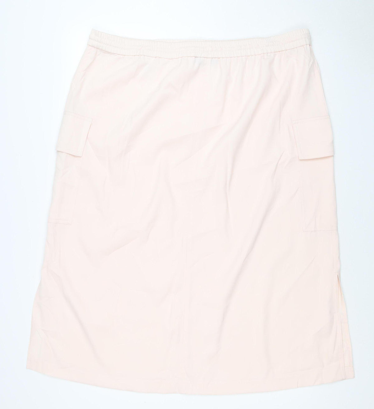 Close-up detail of M&S Women Pink UK 22 Plus Cargo Long Drawstring Skirt