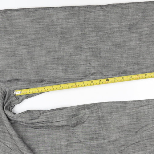 Jigsaw Women Grey Linen Straight Leg Dress Trousers UK 12