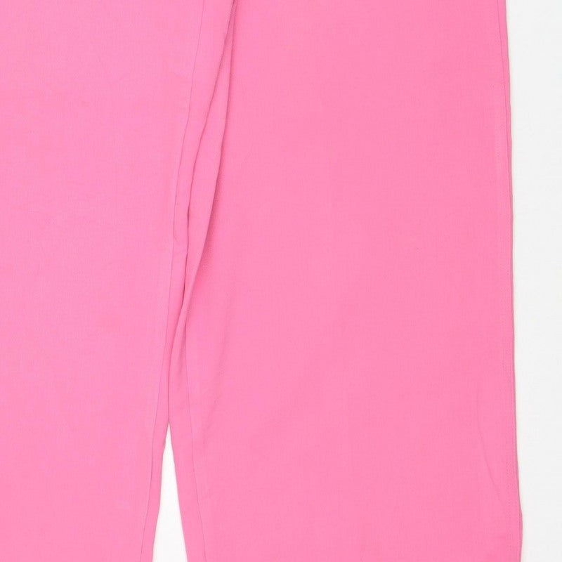 Marks & Spencer Women Pink Size 20 Wide Leg Tailored Trousers