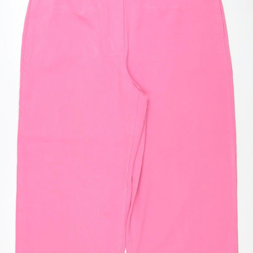 Marks & Spencer Women Pink Size 20 Wide Leg Tailored Trousers