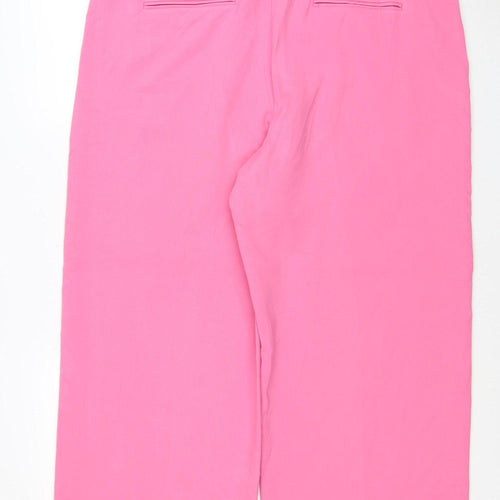 Marks & Spencer Women Pink Size 20 Wide Leg Tailored Trousers