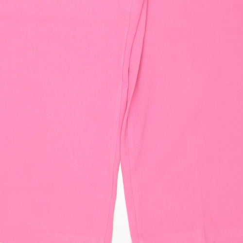 Marks & Spencer Women Pink Size 20 Wide Leg Tailored Trousers