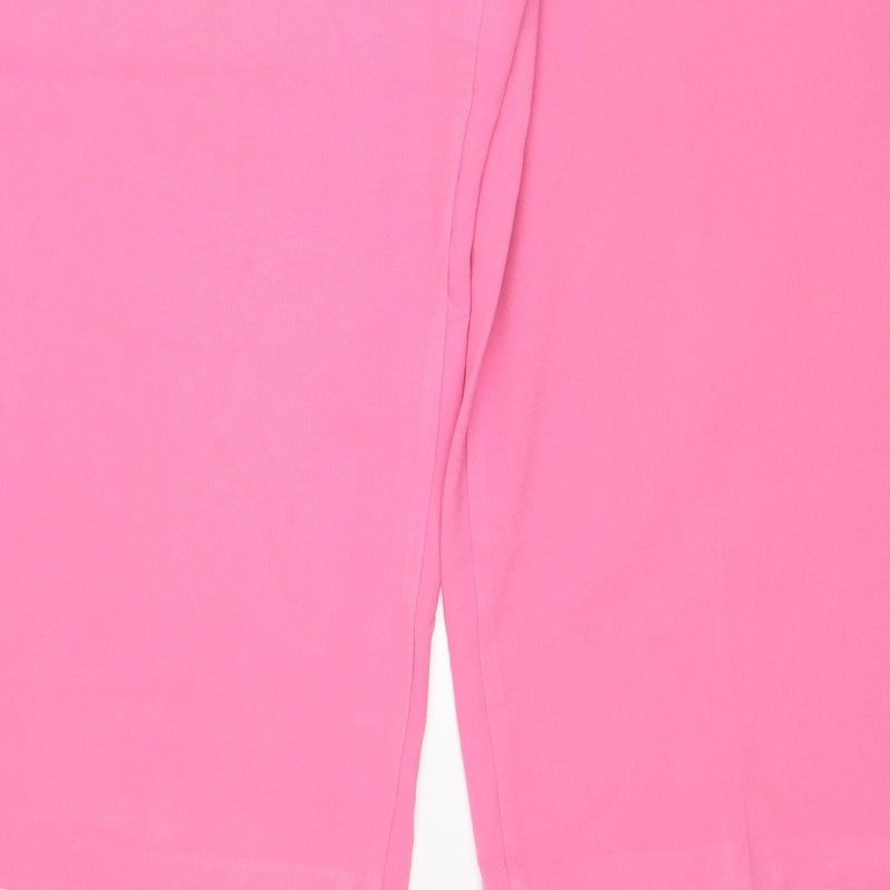 Marks & Spencer Women Pink Size 20 Wide Leg Tailored Trousers