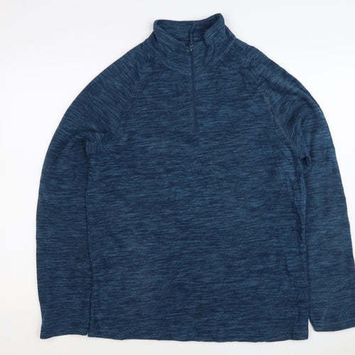 Mountain Warehouse Men's Blue S Pullover 1/4 Zip Fleece Sweatshirt
