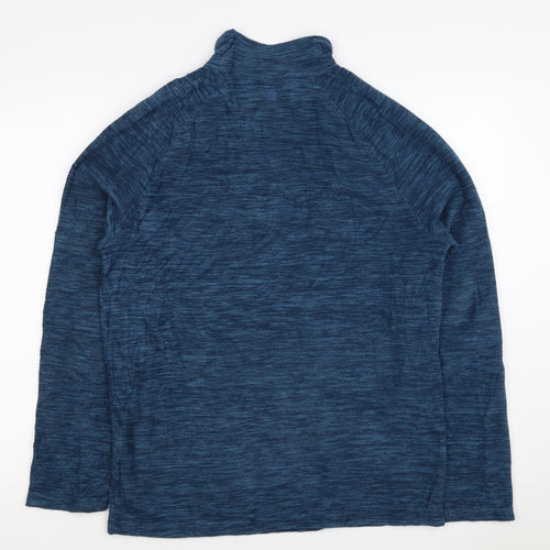 Mountain Warehouse Men's Blue S Pullover 1/4 Zip Fleece Sweatshirt