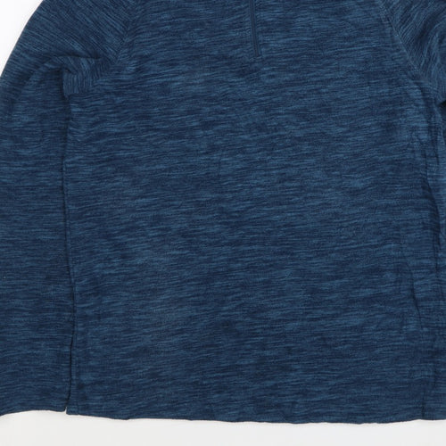 Mountain Warehouse Men's Blue S Pullover 1/4 Zip Fleece Sweatshirt