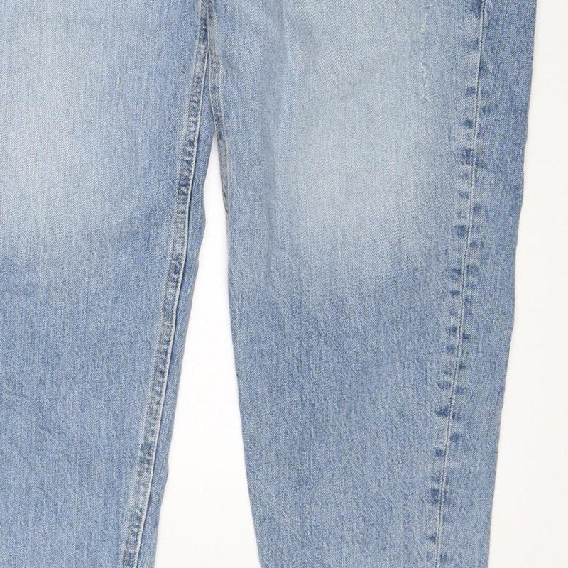 Additional view of Marks & Spencer Women's Blue UK 14 Regular Mom High Rise Jeans