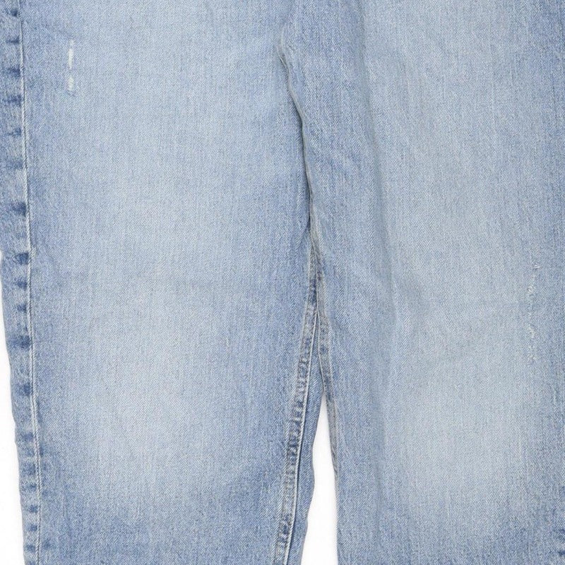 Additional view of Marks & Spencer Women's Blue UK 14 Regular Mom High Rise Jeans