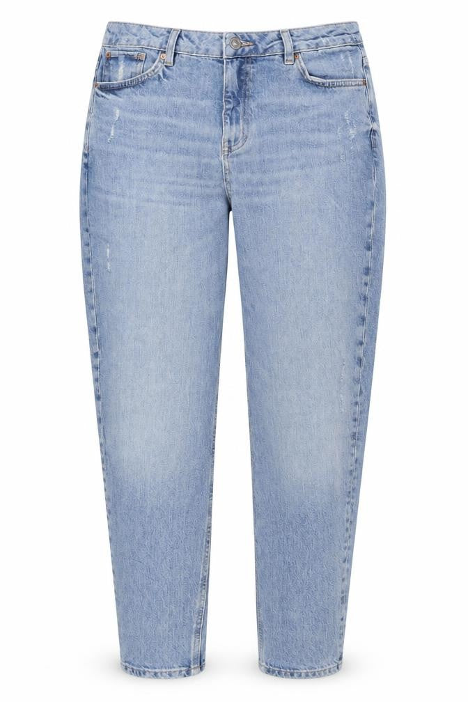 Marks & Spencer Women's Blue UK 14 Regular Mom High Rise Jeans