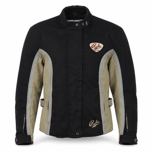 Richa Women Black M Motorcycle Jacket CE Protective Removable Lining