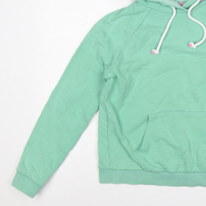 Joules Women Green UK 10 Pullover Hoodie Hooded Pockets