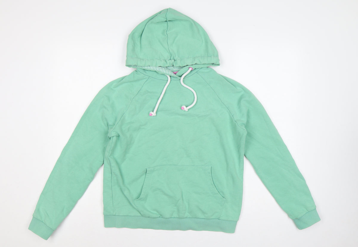 Joules Women Green UK 10 Pullover Hoodie Hooded Pockets