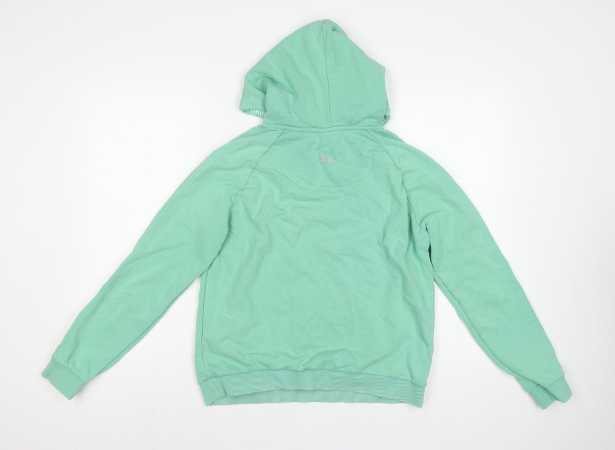 Joules Women Green UK 10 Pullover Hoodie Hooded Pockets