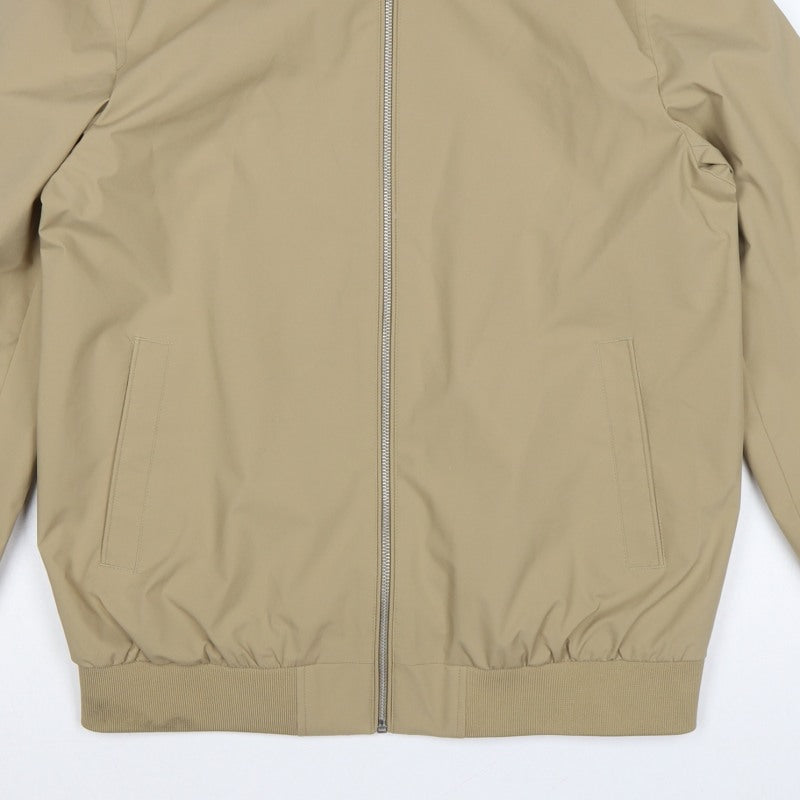 Marks and Spencer Men Beige Small Bomber Jacket Full Zip Lined