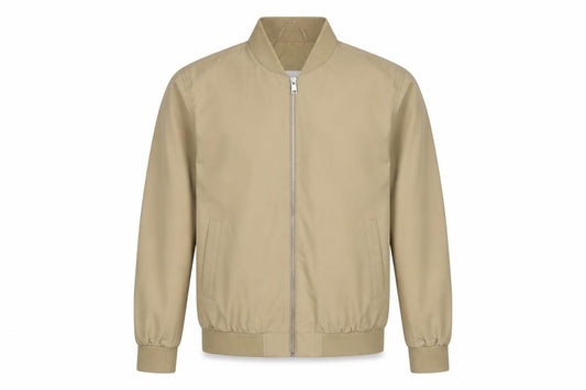 Marks and Spencer Men Beige Small Bomber Jacket Full Zip Lined