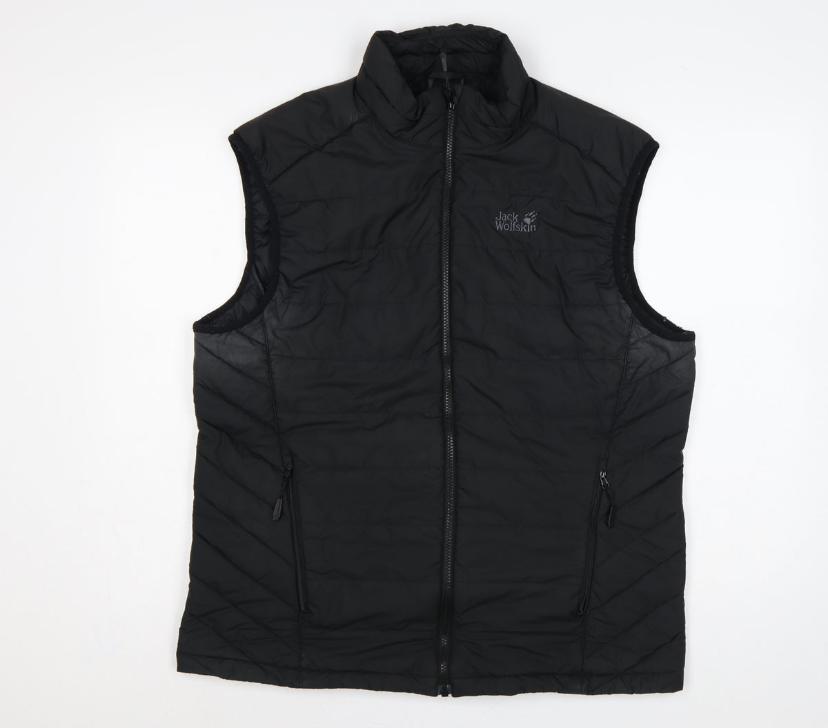 Jack Wolfskin Men’s Black L Quilted Puffer Bodywarmer Gilet 40/42