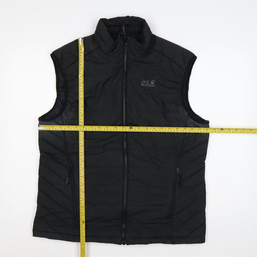 Jack Wolfskin Men’s Black L Quilted Puffer Bodywarmer Gilet 40/42