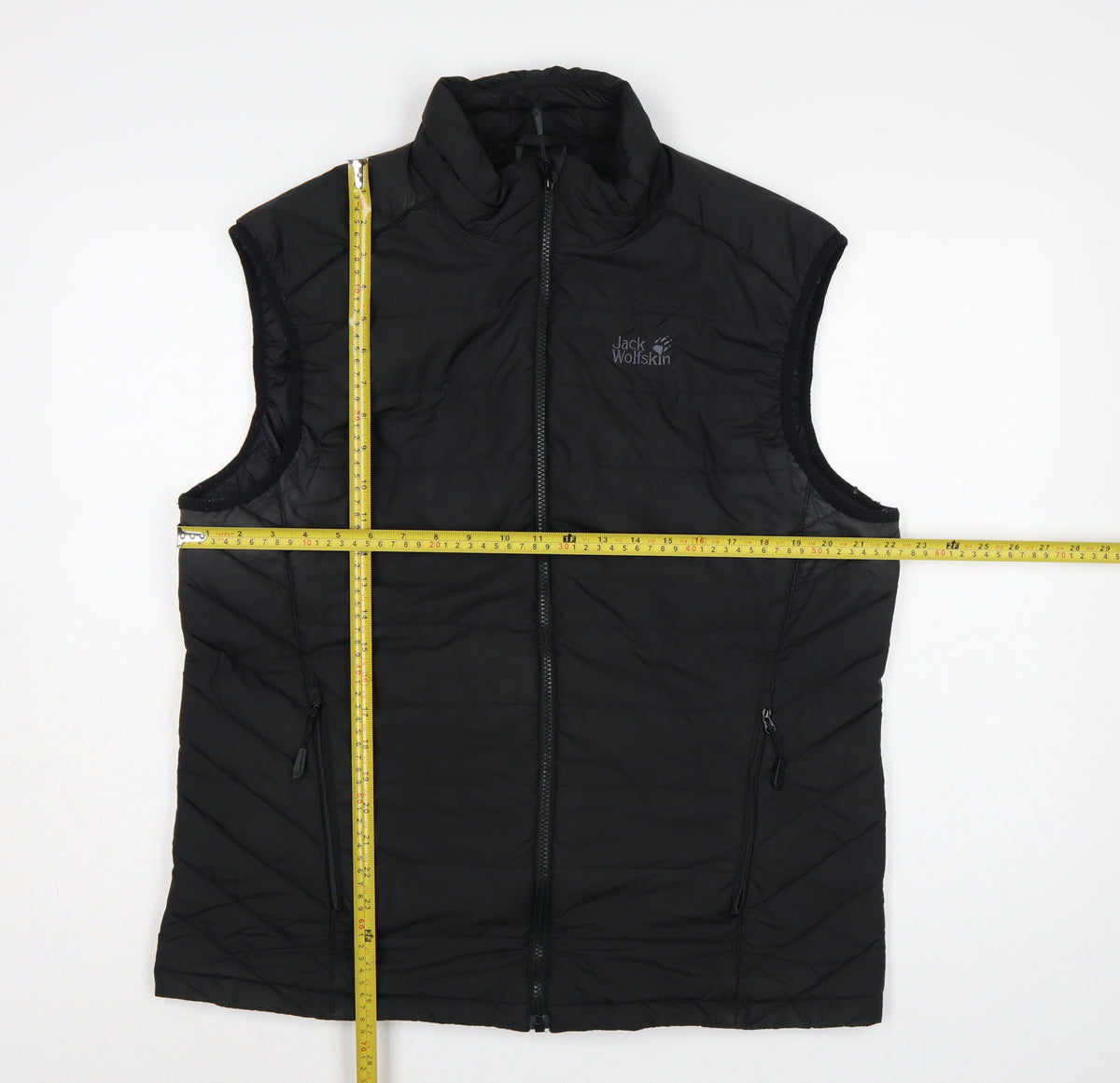 Jack Wolfskin Men’s Black L Quilted Puffer Bodywarmer Gilet 40/42
