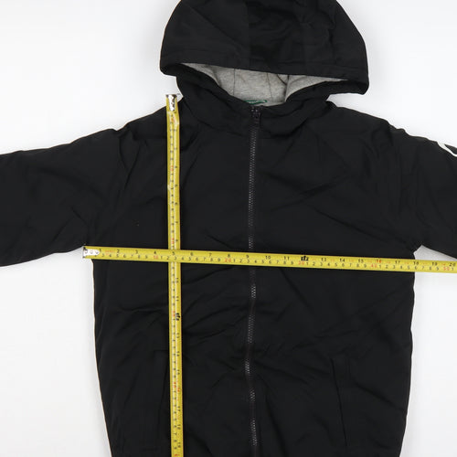 Guess Boys Black Logo Hooded Puffer Jacket Size 12 Years