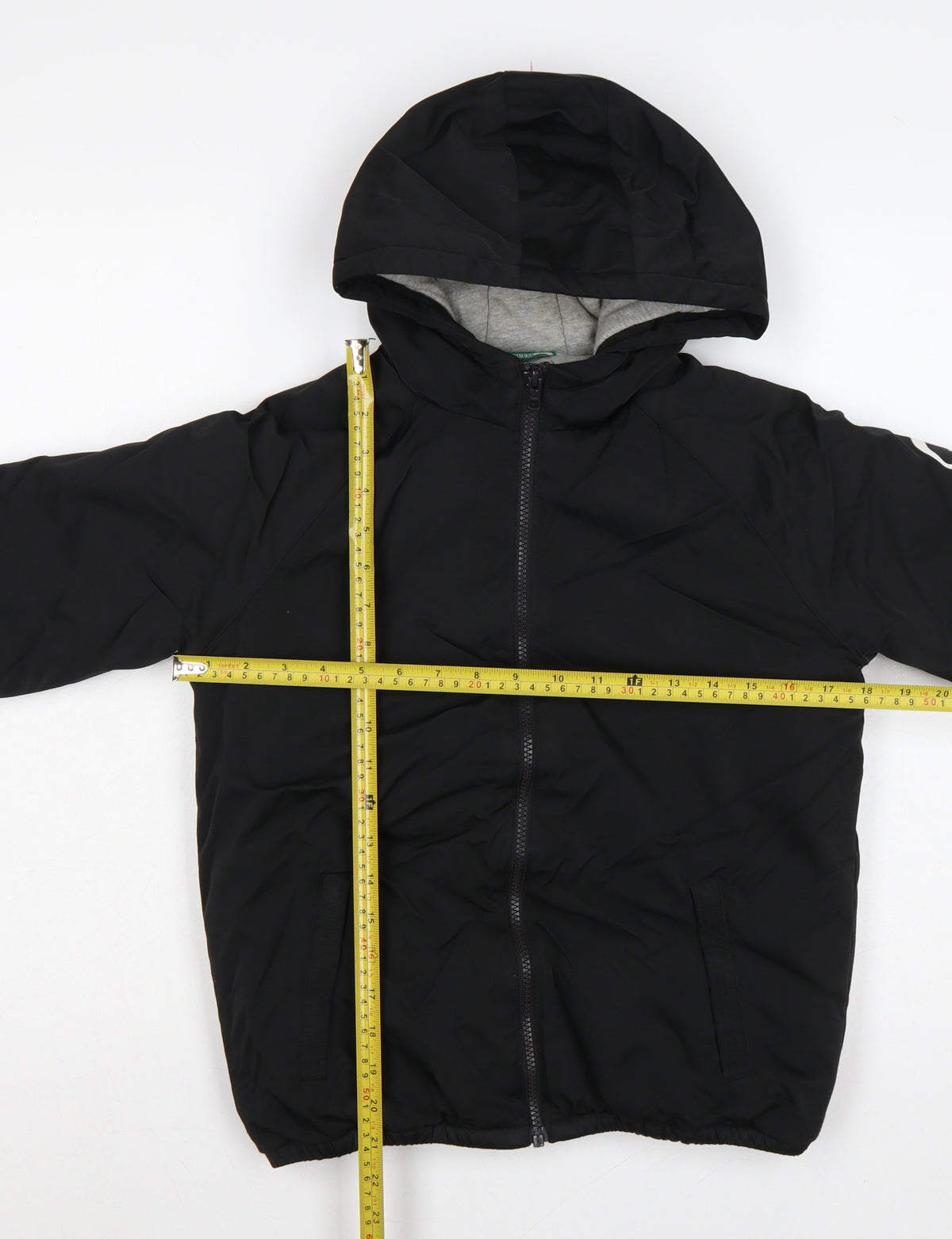 Guess Boys Black Logo Hooded Puffer Jacket Size 12 Years