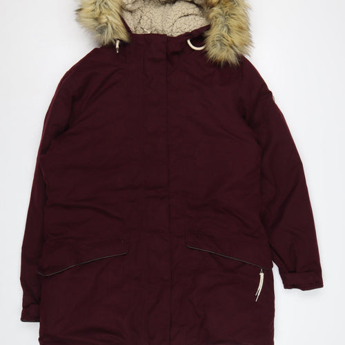 Craghoppers Women’s Red UK 16 Waterproof Fur Trim Parka Coat