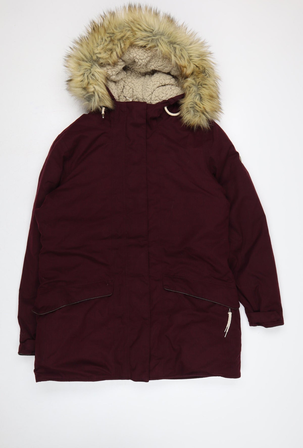 Craghoppers Women’s Red UK 16 Waterproof Fur Trim Parka Coat