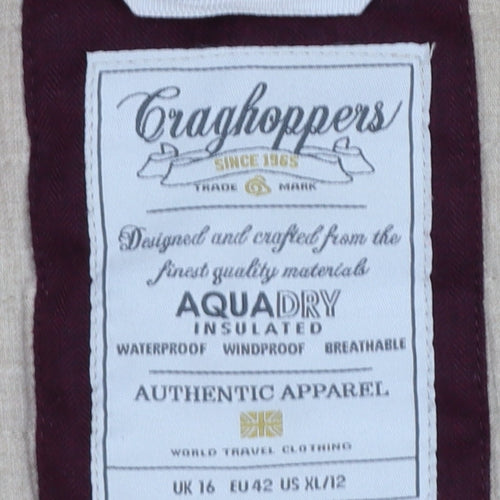 Craghoppers Women’s Red UK 16 Waterproof Fur Trim Parka Coat