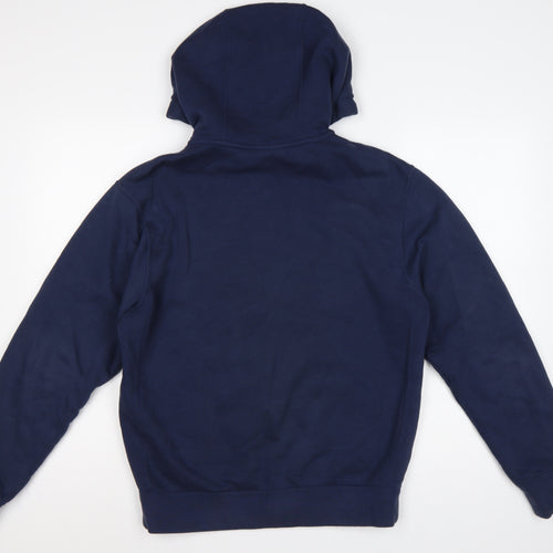 Nike Men’s Blue S Full Zip Hooded Fleece Sweatshirt Logo