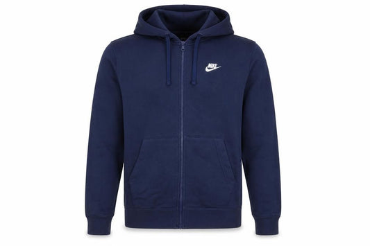 Nike Men’s Blue S Full Zip Hooded Fleece Sweatshirt Logo