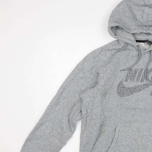 Nike SB Men’s Grey L Pullover Hoodie Logo Graphic Skateboarding Fleece