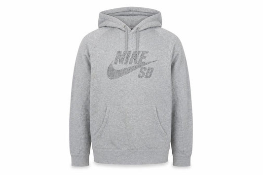 Nike SB Men’s Grey L Pullover Hoodie Logo Graphic Skateboarding Fleece