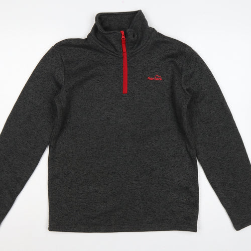 Peter Storm Boys Grey 13 Years 1/4 Zip Fleece Sweatshirt Hiking