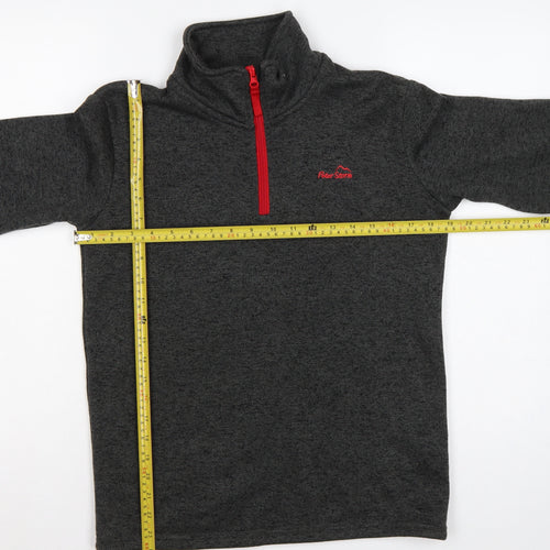 Peter Storm Boys Grey 13 Years 1/4 Zip Fleece Sweatshirt Hiking