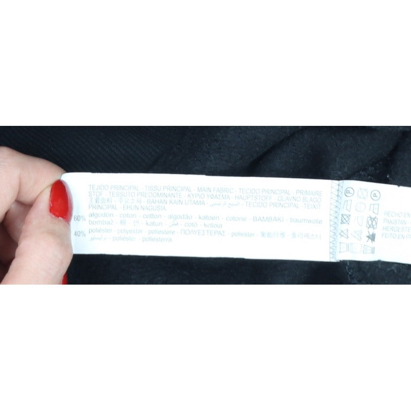 Pull&Bear Women's Black S Quarter Zip High Neck Pullover Sweatshirt
