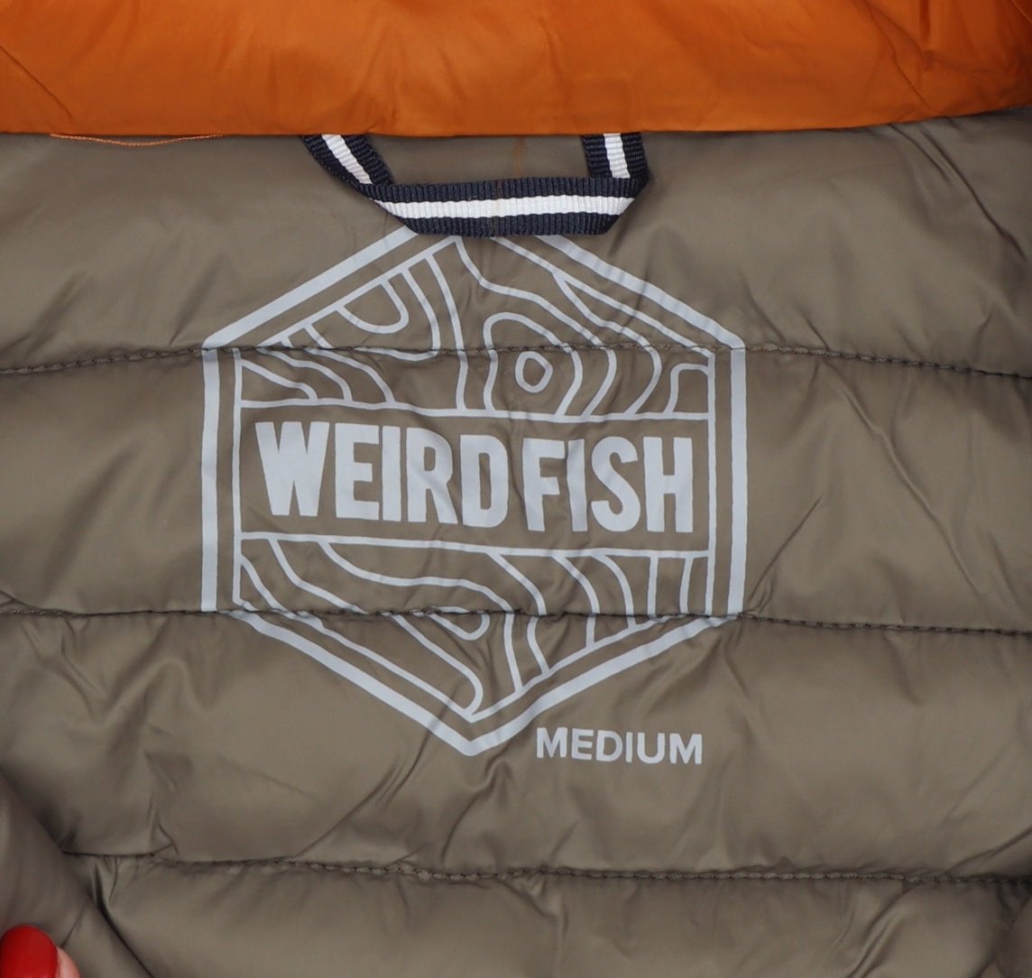 Weird Fish Men’s Orange Medium Quilted Padded Full Zip Bodywarmer