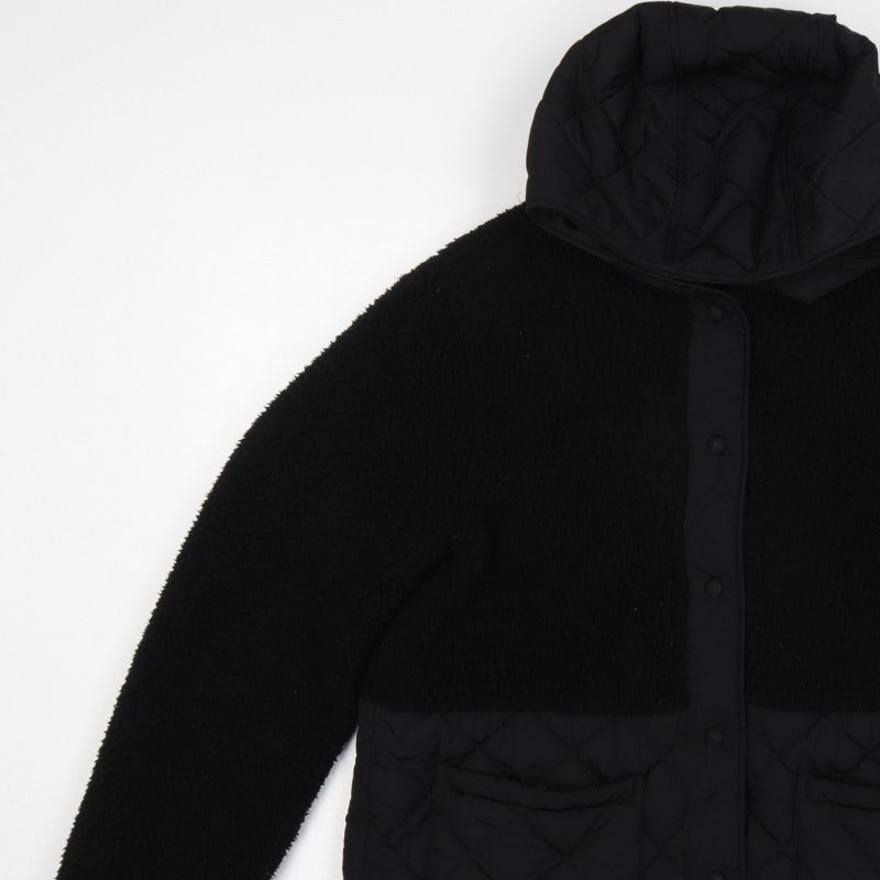 M&S Women’s Black UK 10 Hooded Quilted Fleece Puffer Jacket