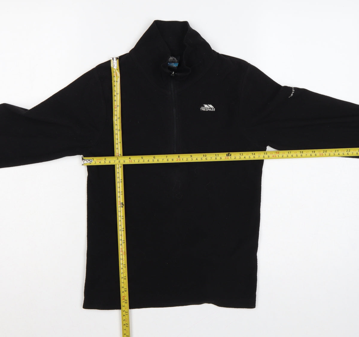 Trespass Boys Black 9-10 Years 1/4 Zip Fleece Sweatshirt